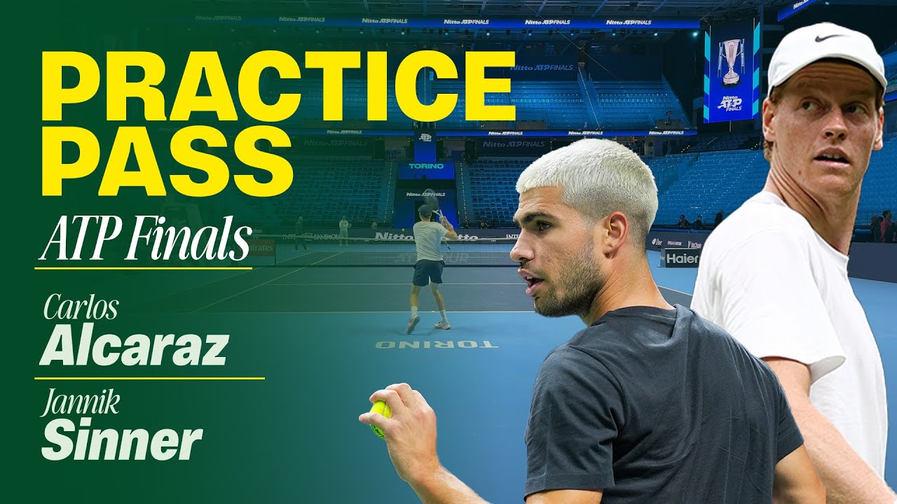 Carlos Alcaraz and Jannik Sinner ATP Finals Practice Highlights | Practice Pass