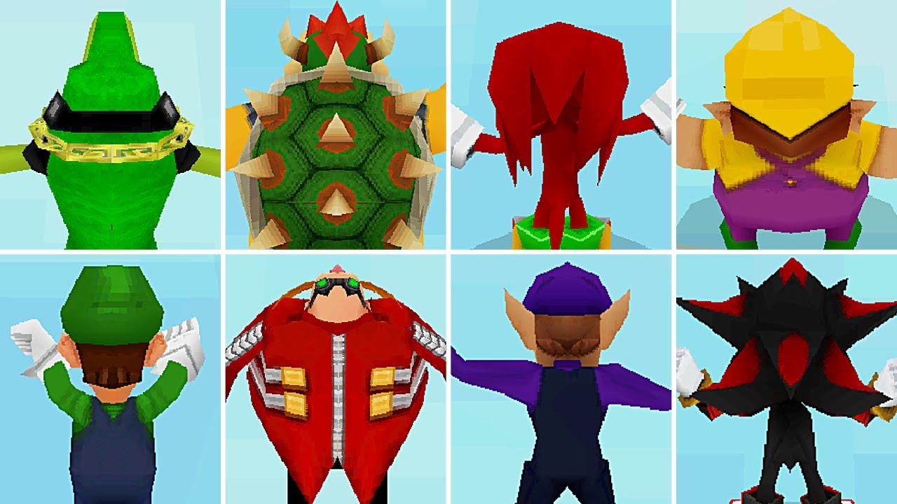 Mario & Sonic at the Olympic Games [DS] - All Characters Falling in Water