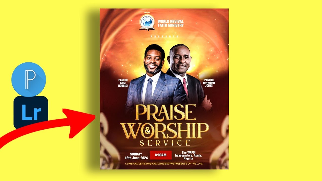 Best way to Create a Church flyer | PIXELLAB + LIGHTROOM