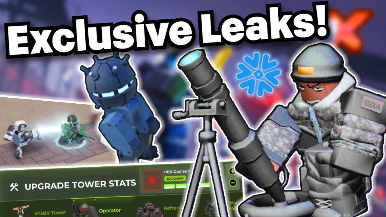 TDX EXCLUSIVE Xmas Leaks #104 (Cryo Mortar, Shield Buster, Tower Stats) - Tower Defense X Roblox