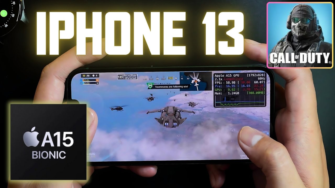 iPhone 13 Call of Duty Mobile Test 2024 With FPS Meter & Battery Test