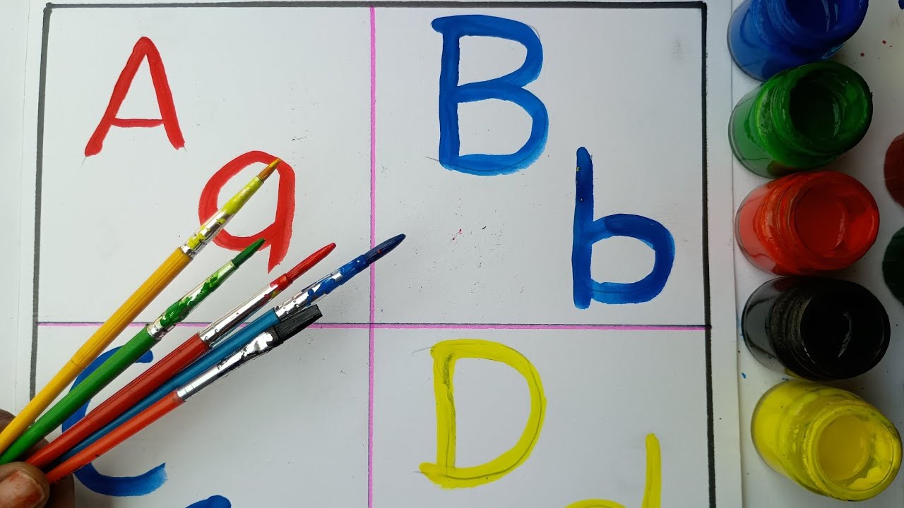 Learn alphabets with colors| Learn alphabets abcd | Learn A for Apple B for Ball| #aforapple 