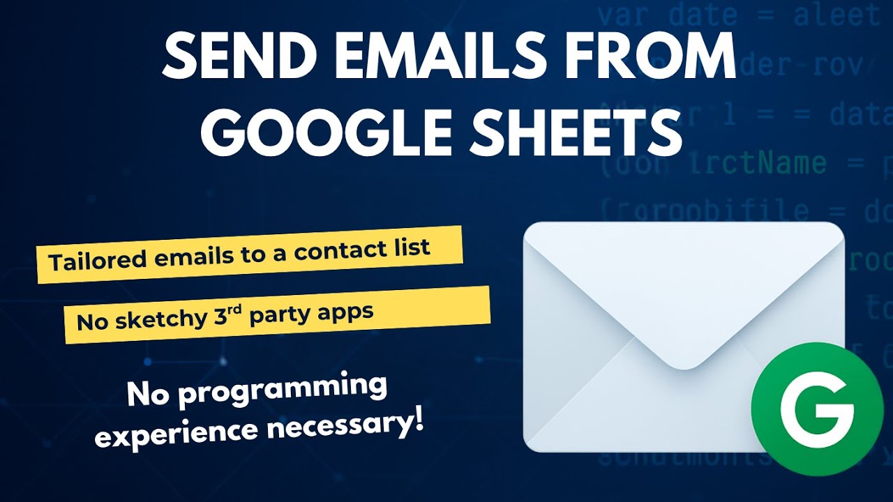Скрипт Google Apps Mail Merge — отправка персонализированных писем из списка Google Таблиц