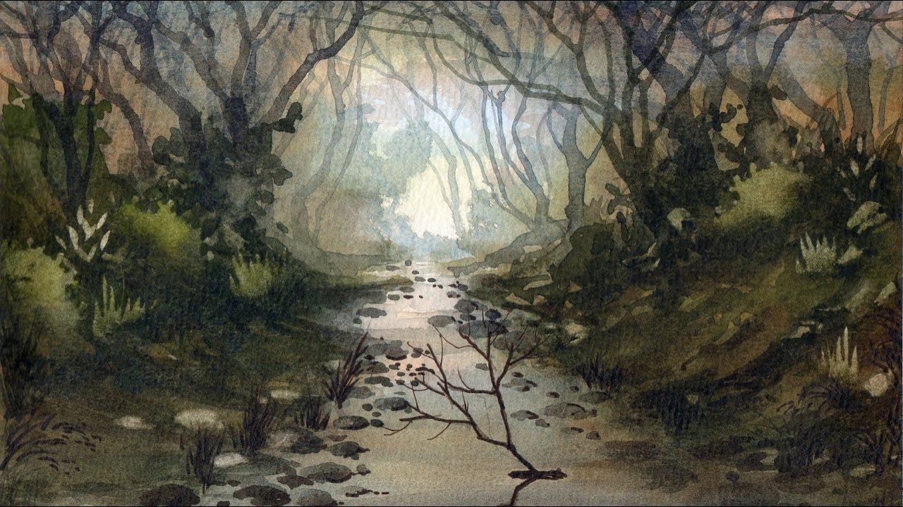 Watercolour Demonstration. Speed Painting.