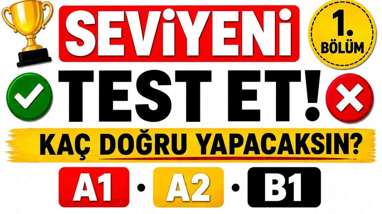 Almanca Kelime Bilgin Ne Seviyede? | Kendini Test Et!#AlmancaKelimeTesti #AlmancaÖğreniyorum