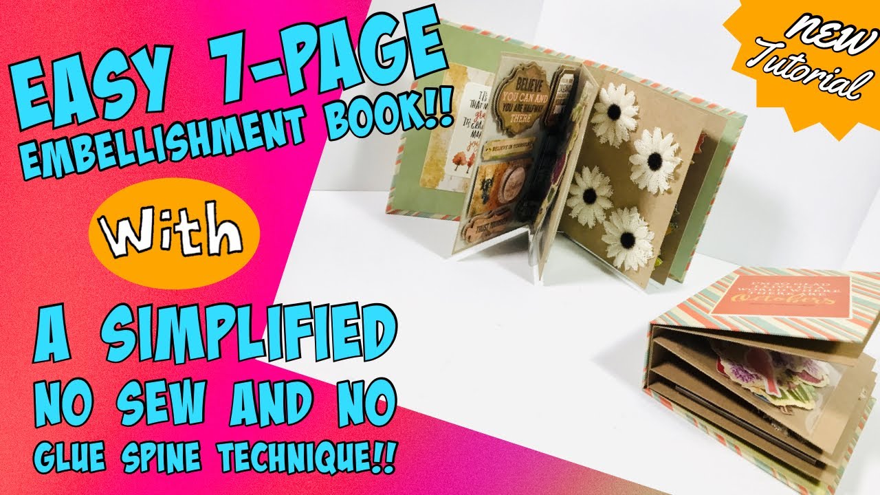EMBELLISHMENT BOOK! easy tutorial!  MAKE yours in LESS THAN 3O MINUTES!!