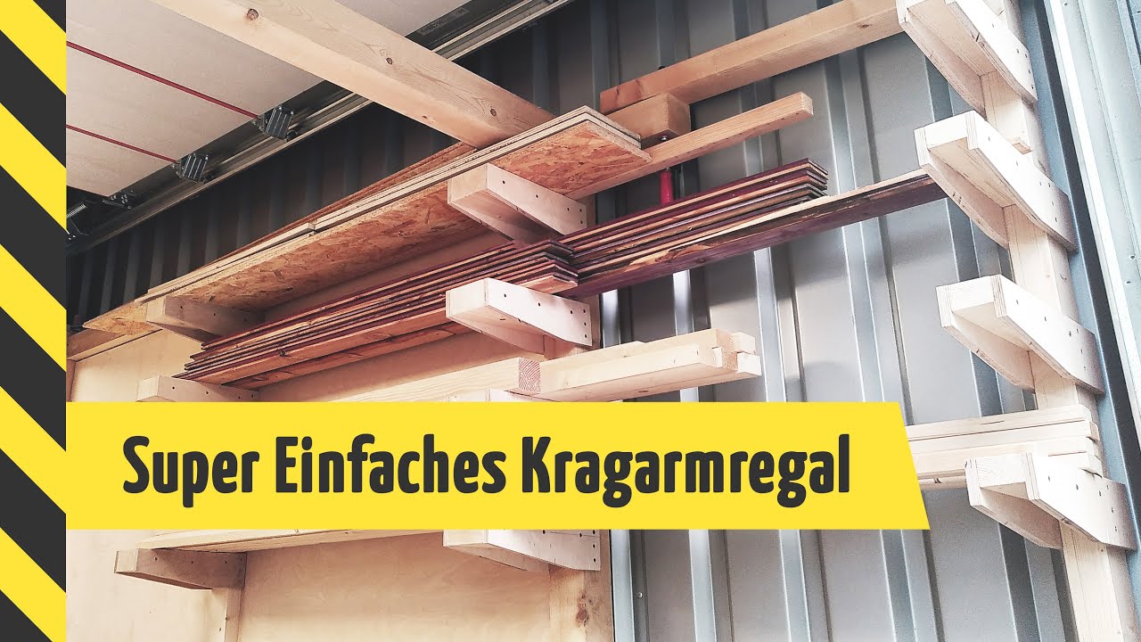 Low Budget Kragarmregal aus Restholz &middot; Werkstattausbau 😎