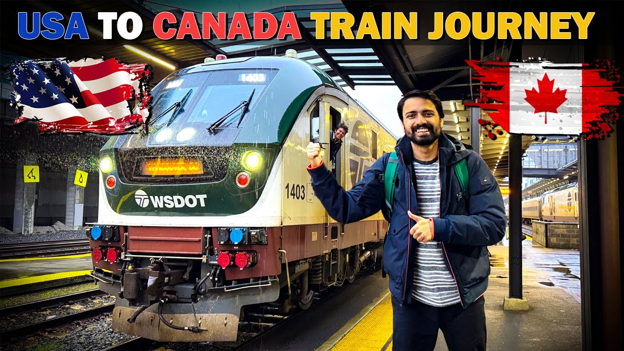 Train Crossing USA-CANADA Border (Seattle-Vancouver)