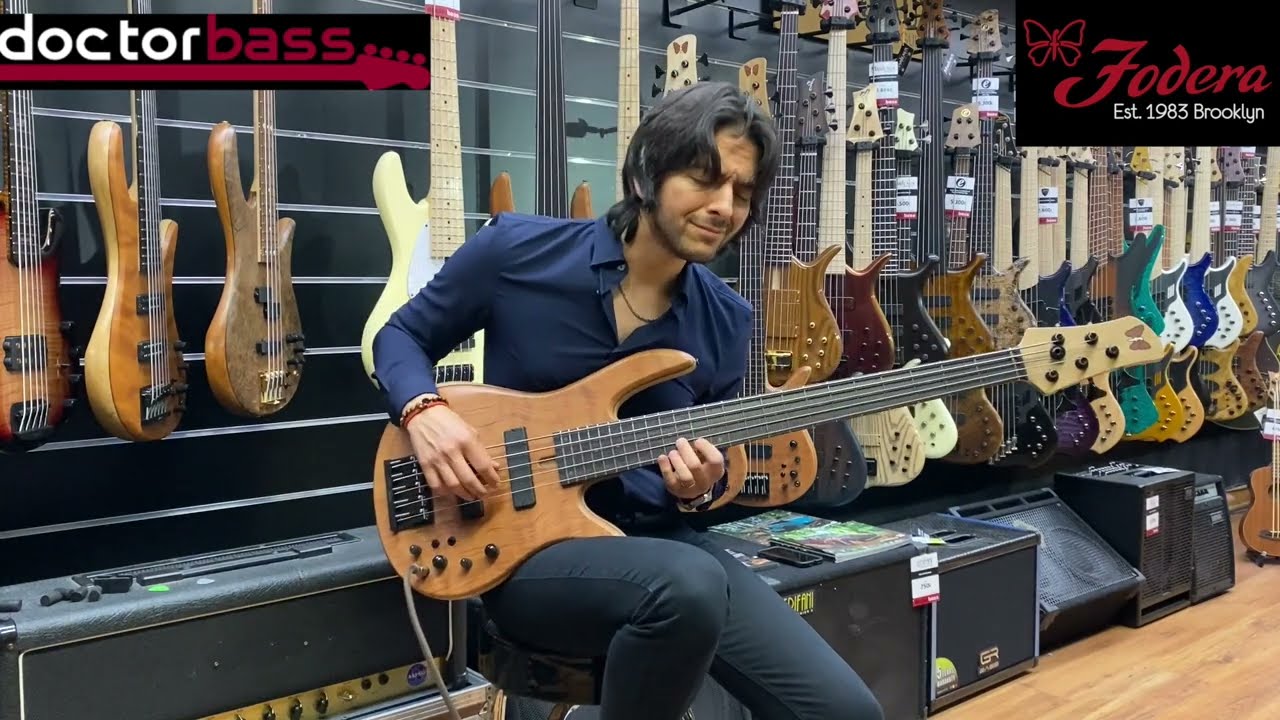 Fodera Monarch STD Doctorbass Edition 5 Ebony board Demo by Andrés Rotmistrovky at Doctorbass.net