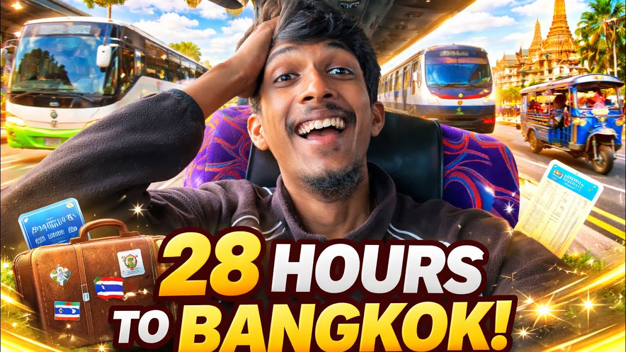28 Hours to Bangkok! Bus + Train Journey Adventure😍