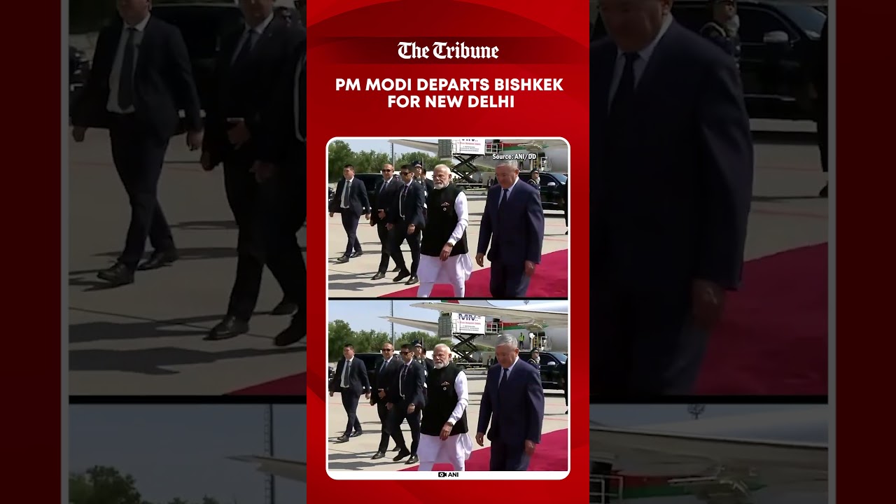PM Modi departs Bishkek for New Delhi after successfully concluding his SCO Summit visit.
