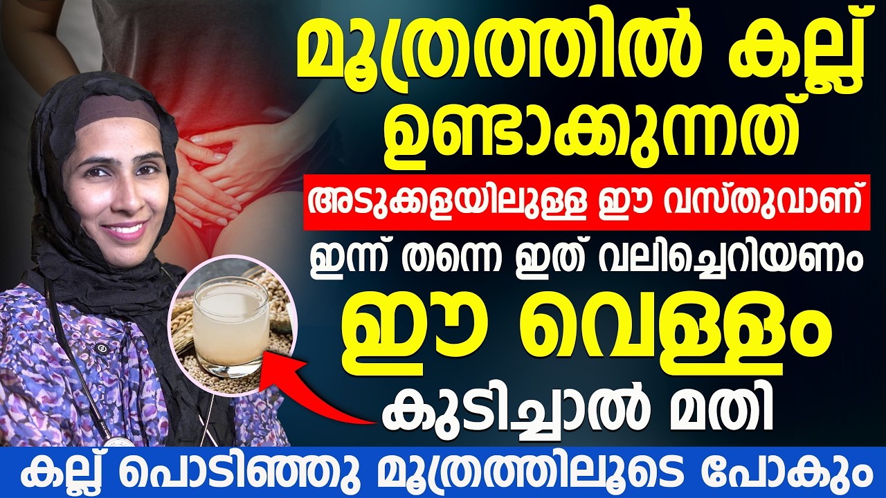മൂത്രത്തിൽ കല്ല് ഉണ്ടാക്കുന്നത് അടുക്കളയിലുള്ള ഈ വസ്തുവാണ്!!