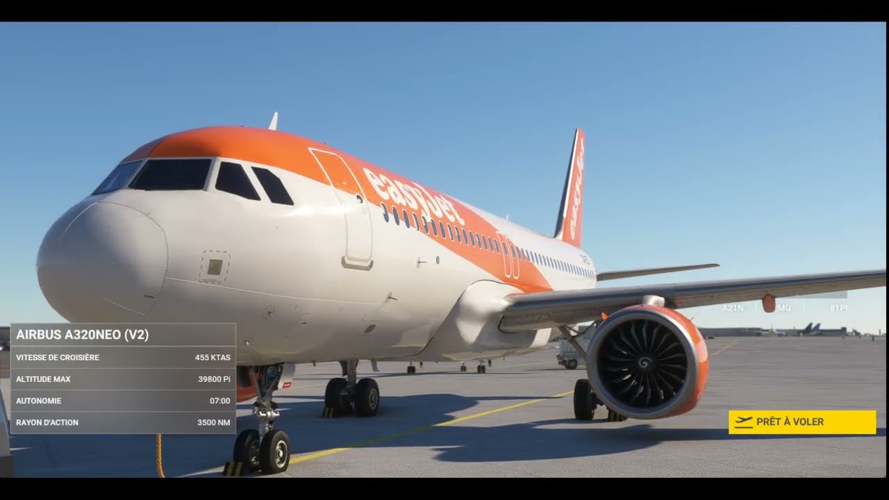 Waking up the Airbus A 320 , taxi , take off from Malaga Airport and cruise altiude