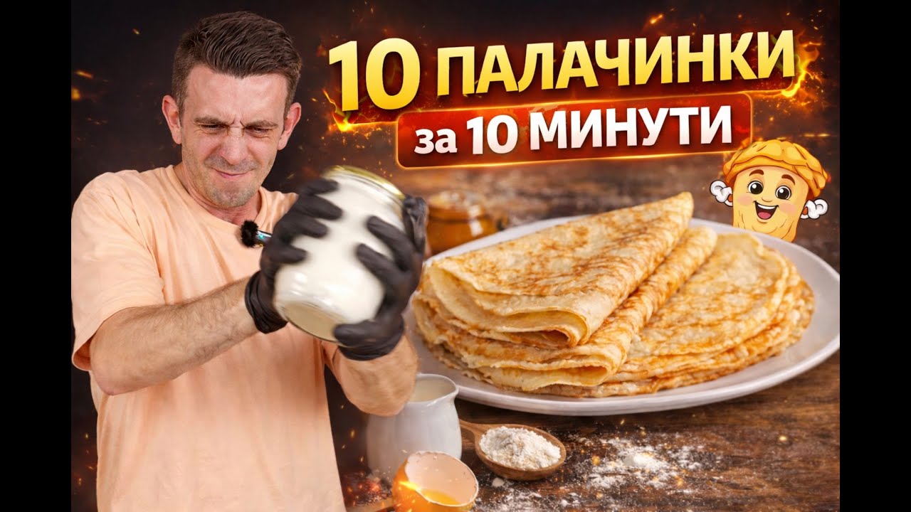 10 Palachinki za 10 Minuti | Brz i Lesen Recept za Domashni Palachinki