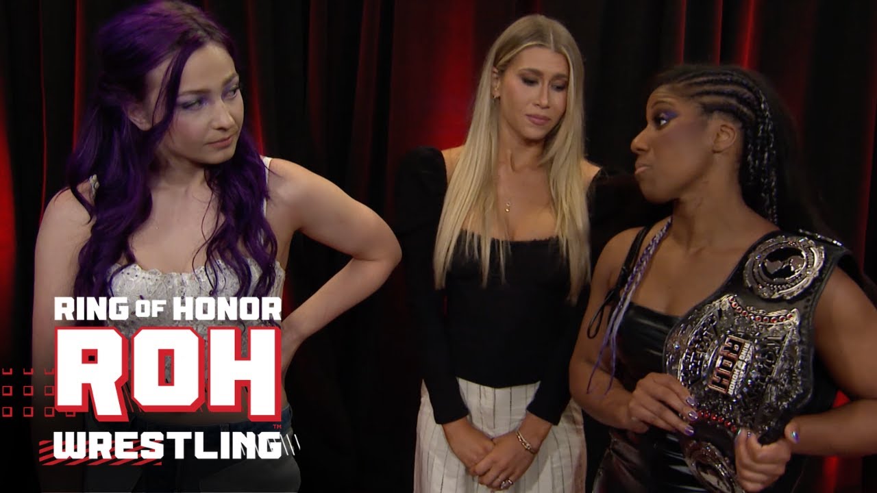 Lexy Nair brings Billie Starkz & Athena together for a celebration...right?! #ROH TV 10/3/24