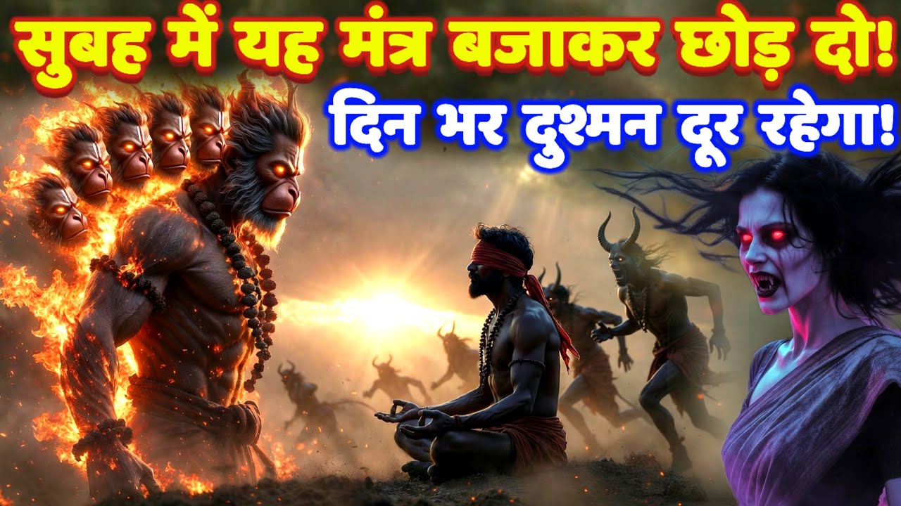 शत्रु मारण, तंत्र नाशक, बाधा मुक्ति, 11 मुखी हनुमान  मंत्र | 11 Mukhi Hanuman Mantra