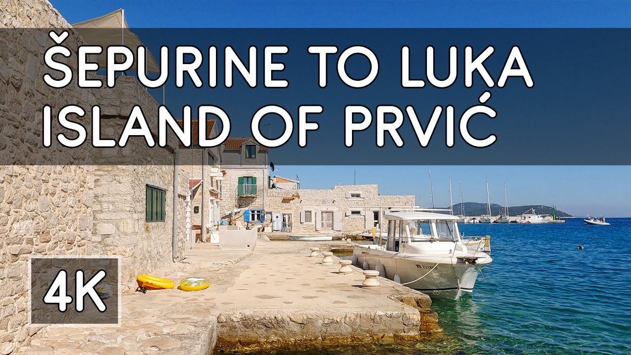 Walking Tour: Walking from Šepurine to Luka on the Island of Prvić, Croatia - 4K UHD Virtual Travel