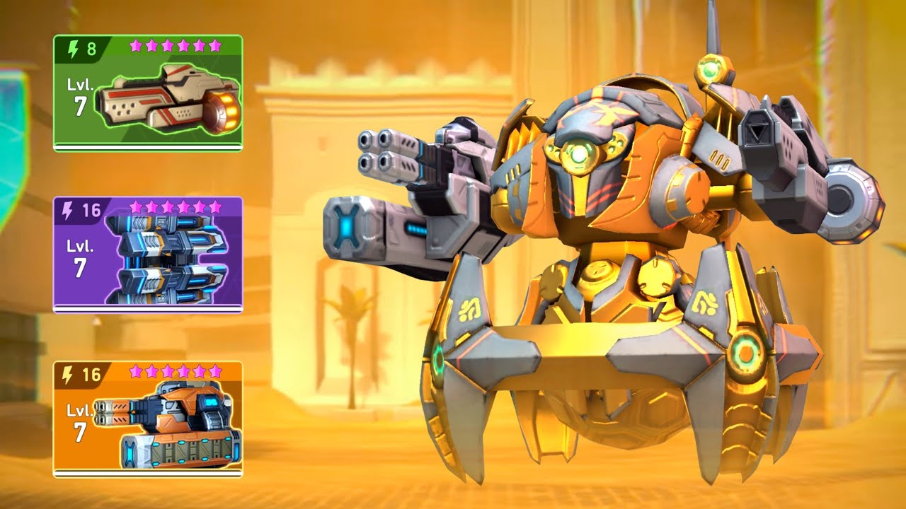 Outlaw with Shotgun 8, Dreadshot 16, Helix Rack 16 - Mech Arena