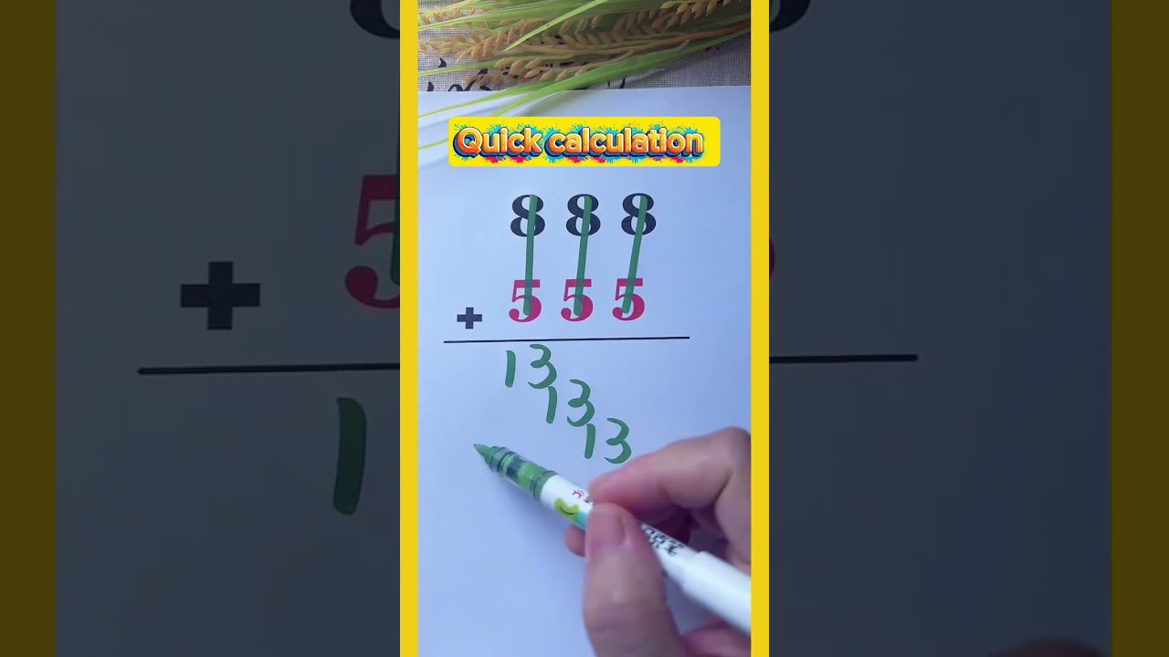 Only 1% people know this quick math trick🔥🧮#Shorts #maths #mathstricks #addition #education #foryou