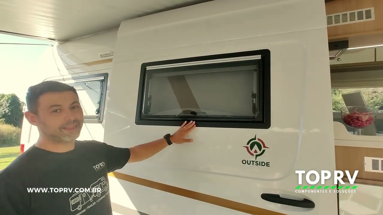 Janela para motorhome acrílico duplo Bolha Externa TOP RV