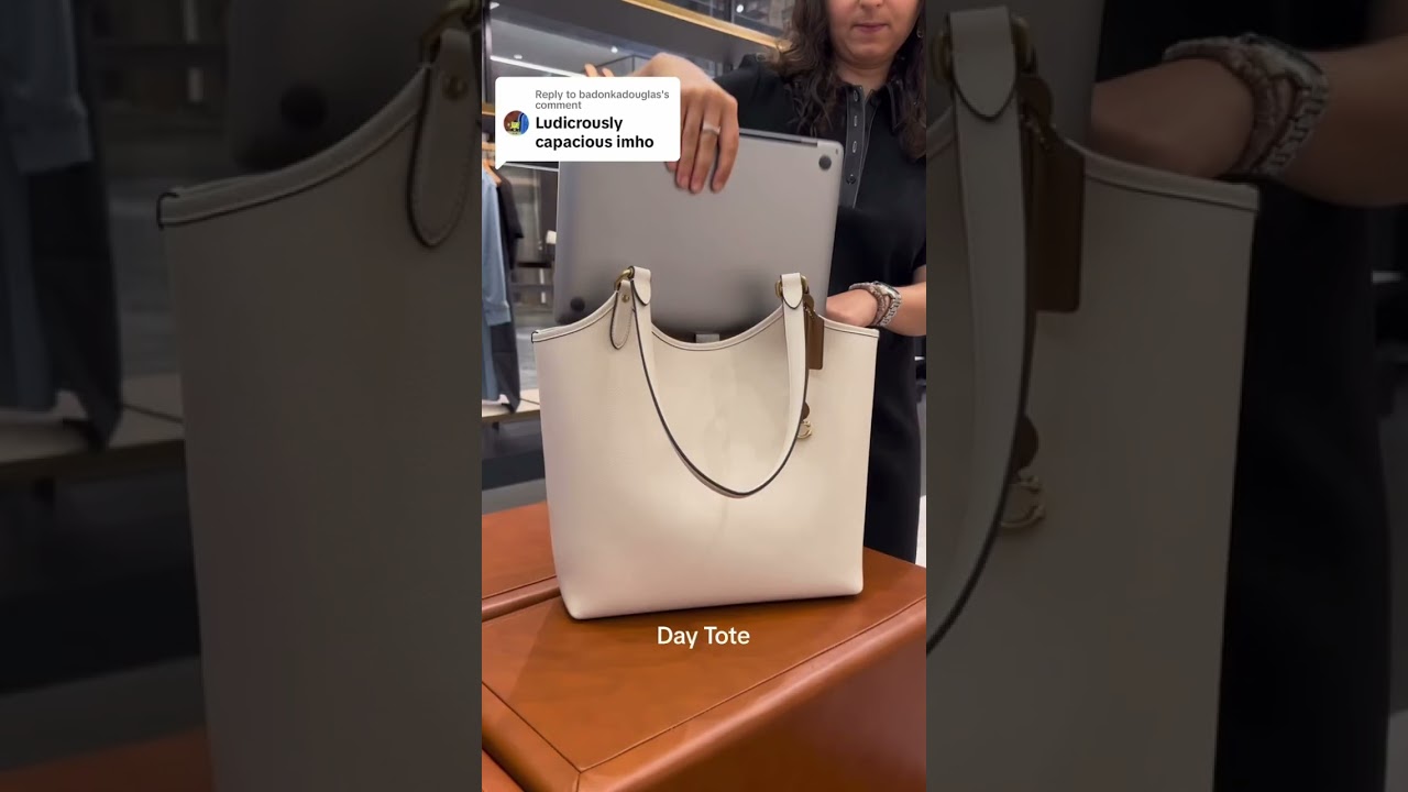 This one&rsquo;s for the girls who take their laptop on the go ✨💻 #CoachNY #WorkBags