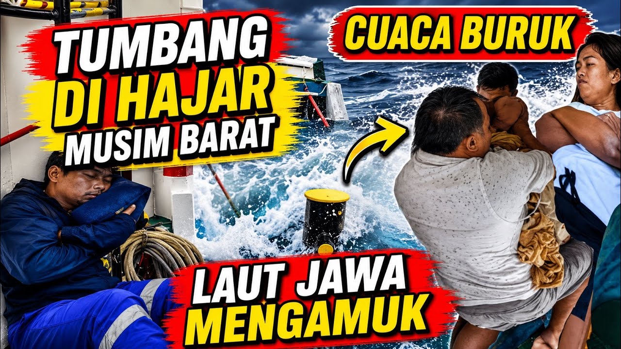 CUACA BURUK !!? DI PERJALANAN DARi SEMARANG KE PEGATAN DI HAJAR OMBAK MUSIM BARAT