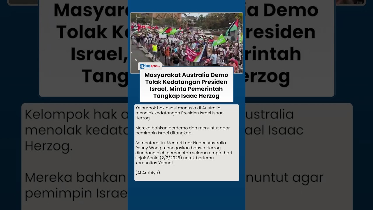 Demo di Australia Tolak Kedatangan Presiden Israel, Kelompok HAM Desak Isaac Herzog Ditangkap