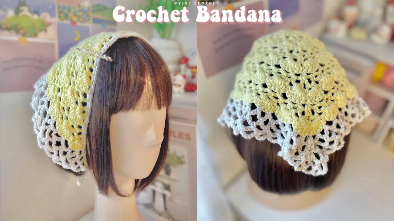 How To Crochet Crochet Bandana | Crochet Headscarf Tutorial✨