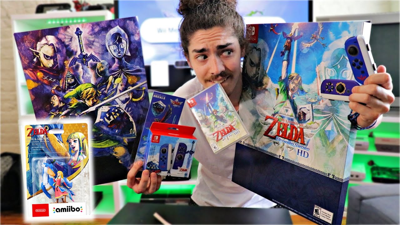 ULTIMATE The Legend of Zelda: Skyward Sword HD Распаковка! [Joycons, Amiibo, бонусы предзаказа!]