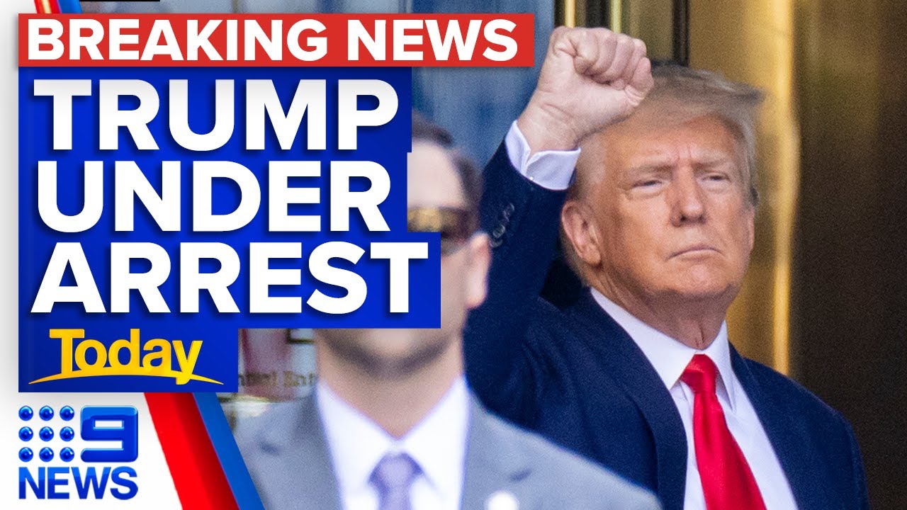 Trump under arrest as he faces New York City court | 9 News Australia