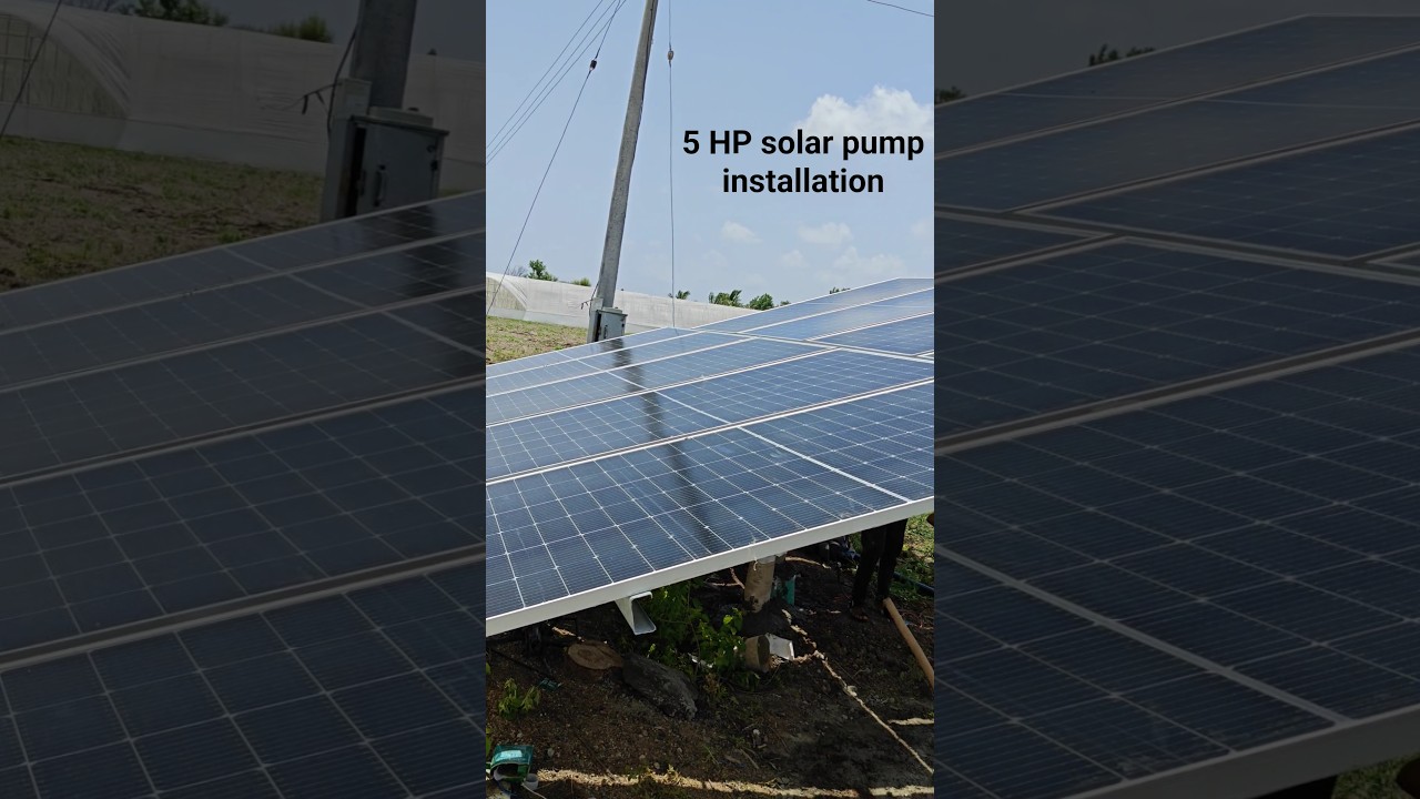 5 HP solar pump installation 👍🙌 pani pressure ⚡#shorts #shorts #youtubeshorts #viral #viralshorts