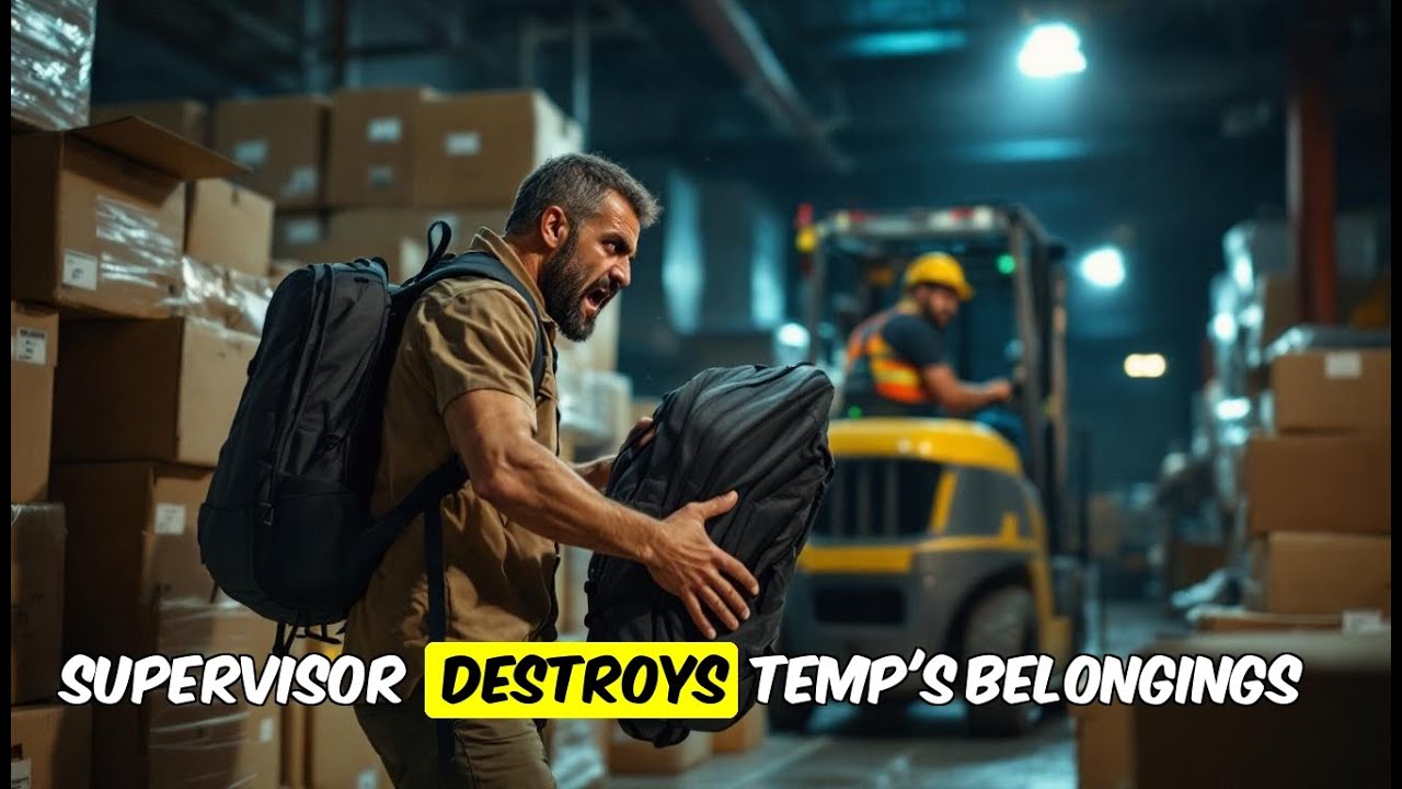 Warehouse Supervisor Throws a Temp’s Backpack in the Loading Dock — A Forklift Driver Interferes