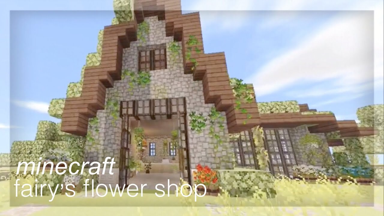 [mcpe] fairy&rsquo;s flower shop🥀🍂 || minecraft speedbuild✨