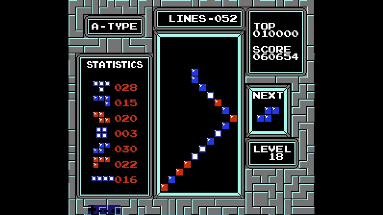 [TAS] NES Tetris Maxout with Style / Inverse Secret Grade