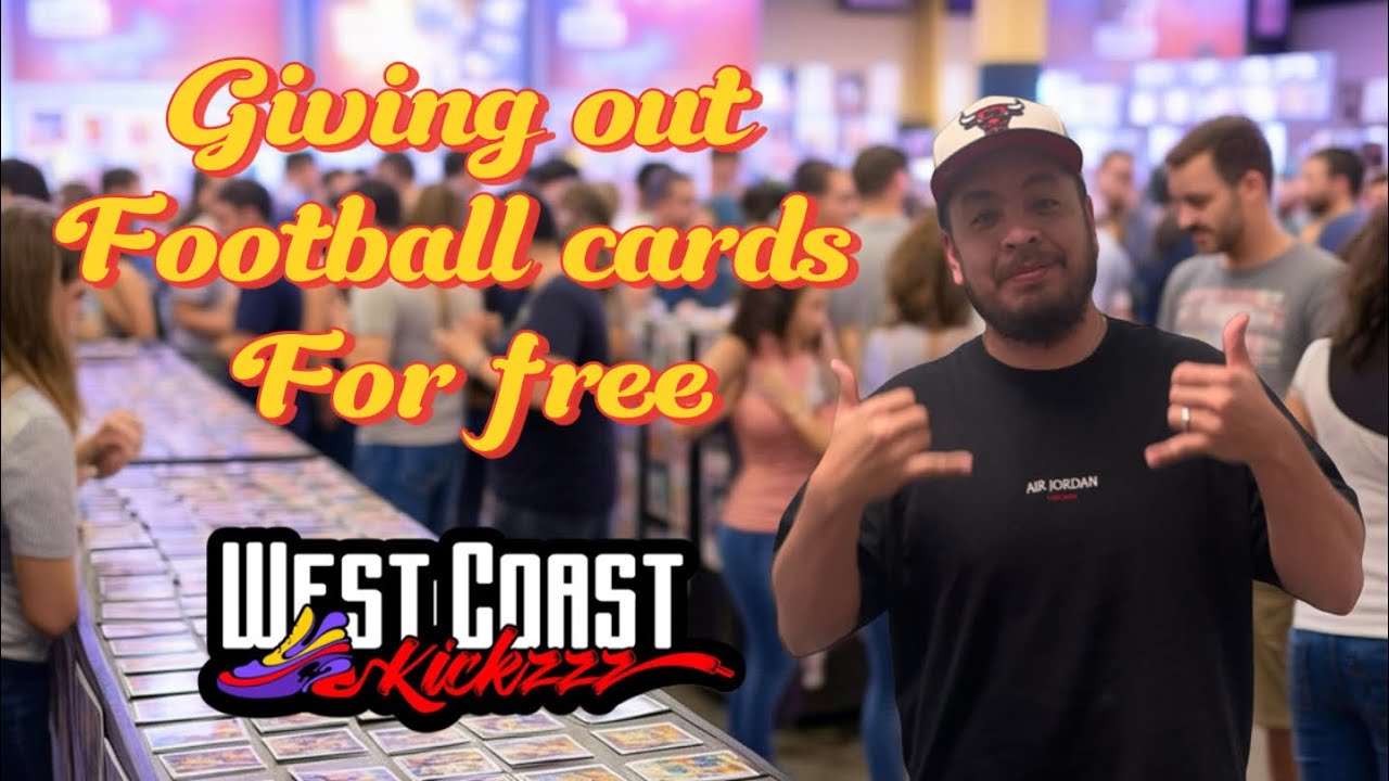 Giving out football cards before the big game!