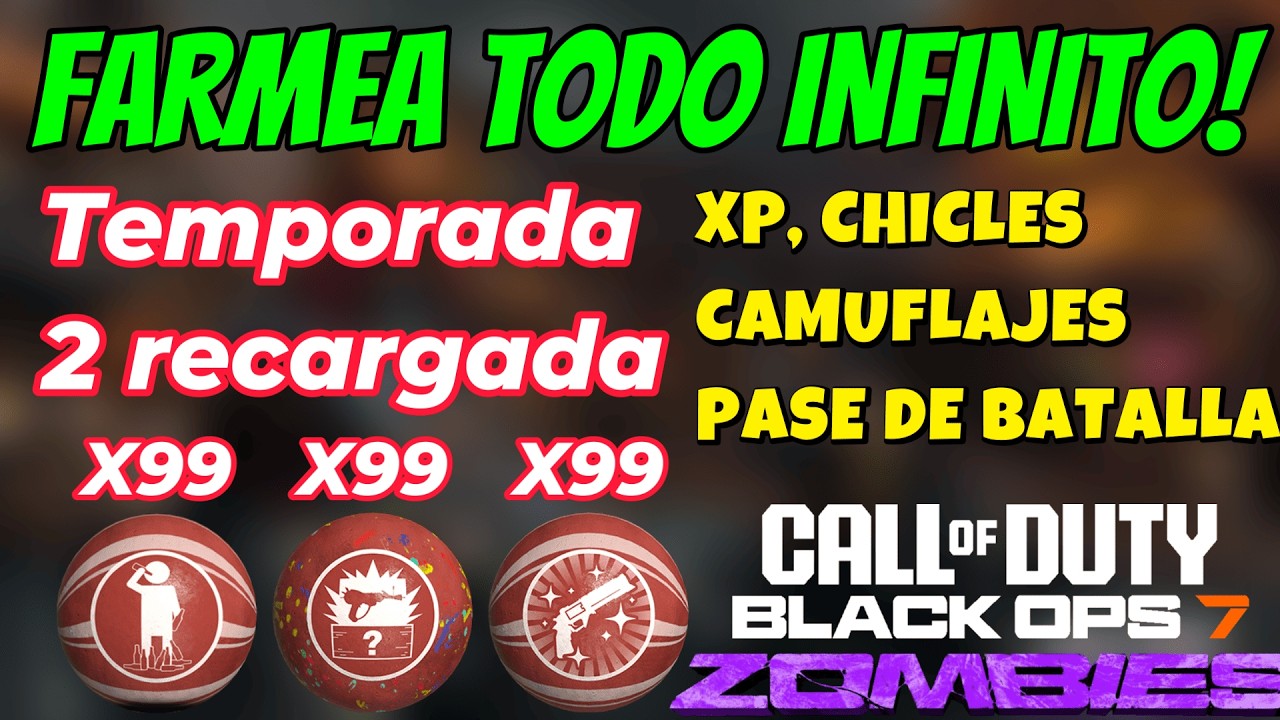 BO7 ZOMBIES T2 RECARGADA TRUCOS AFK PARA XP CHICLES CAMUFLAJES FACIL