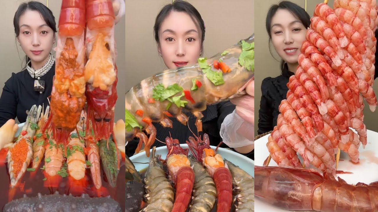EAT SEAFOOD LOBSTER SHRIMP RED DEVIL SHRIMP SNAIL YUMMY....#mukbang #yummyfood #delicious