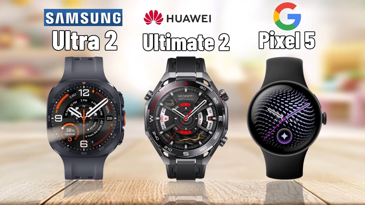 Samsung Galaxy Watch Ultra2 Vs Huawei Watch Ultimate 2 Vs Google Pixel Watch 5 Full Compare
