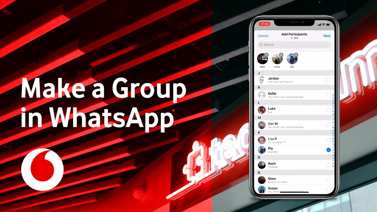 WhatsApp | How to make a Group | iOS iPhone | TechTeam | Vodafone UK