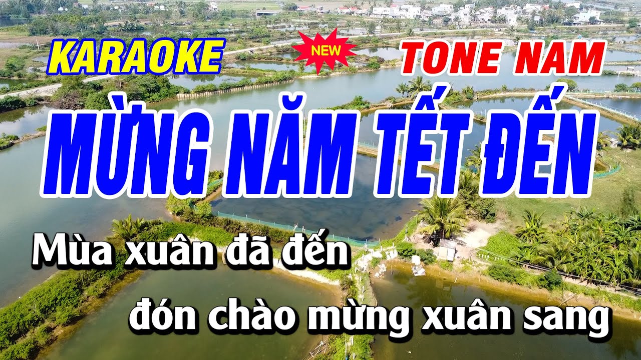 🎤 Mừng Năm Tết Đến Karaoke Tone Nam | Beat Hay 🎶 | Bạch Duy Sơn