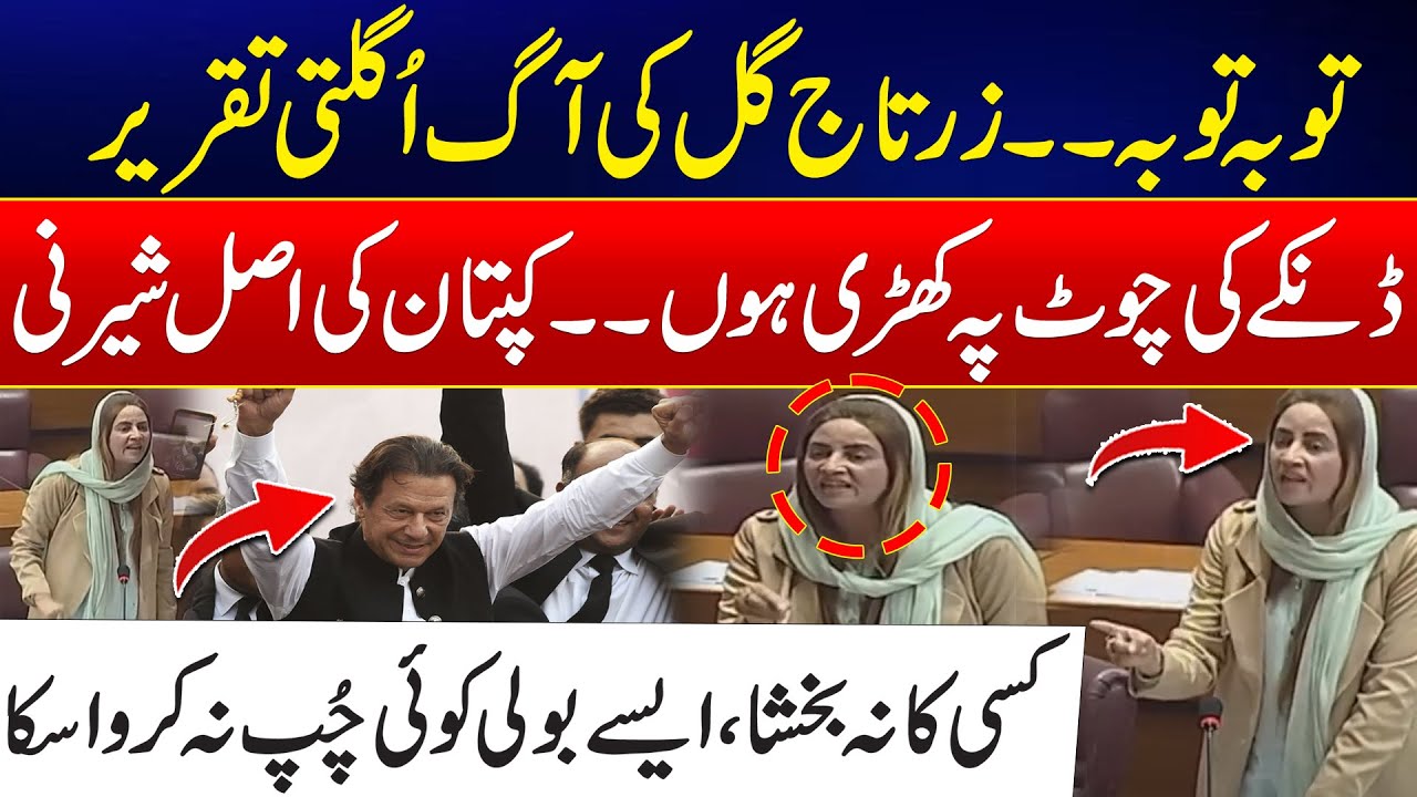 PTI MNA Zartaj Gul First Hard Hitting Speech In National Assembly - Imran Khan - 24 News HD