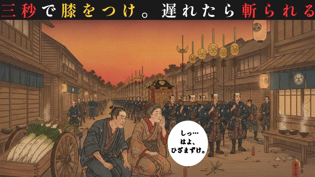 大名が道を行列で進む――民はひざまずき、顔を上げれば斬られる。「大名行列」に隠された真実と、街道を支配した絶対的権力の実態とは ｜ 大名 ｜ 日本の歴史
