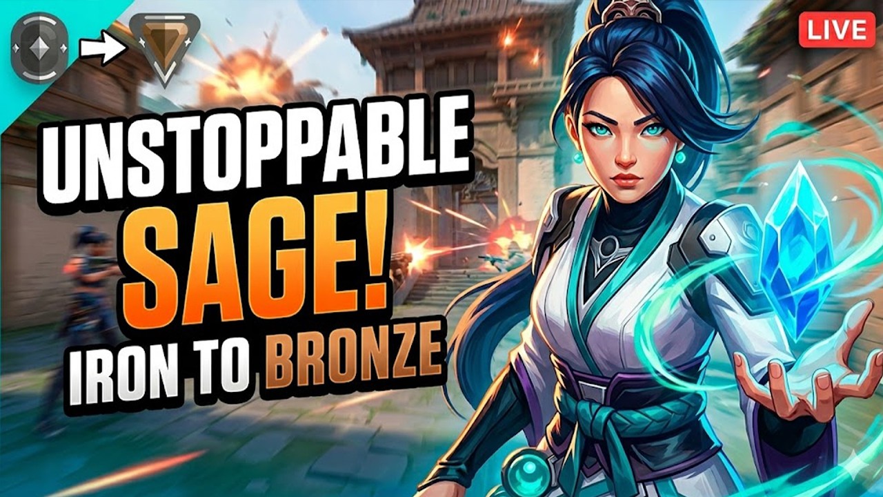 UNSTOPPABLE SAGE! Hard Carry to Bronze | Valorant Rank Push