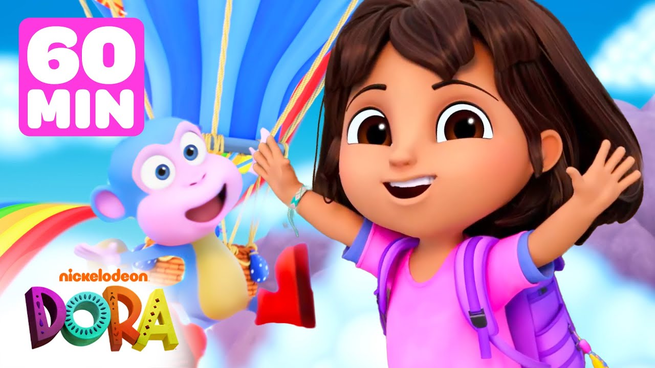 Dora & Boots' Earth, Wind and Water Rescues! 🍃 60 Minutes | Dora & Friends