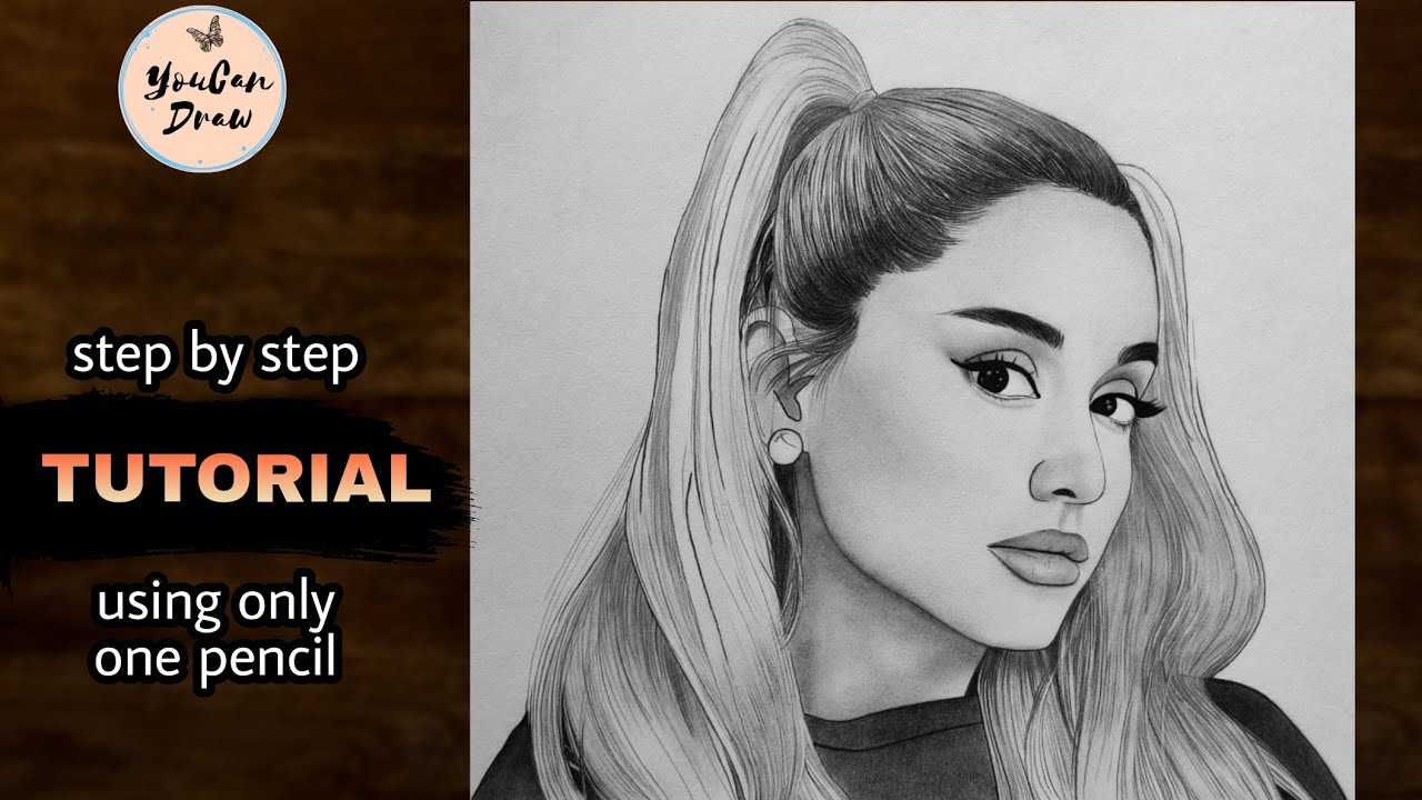 How to draw Ariana Grande Step by step | Drawing Tutorial | YouCanDraw