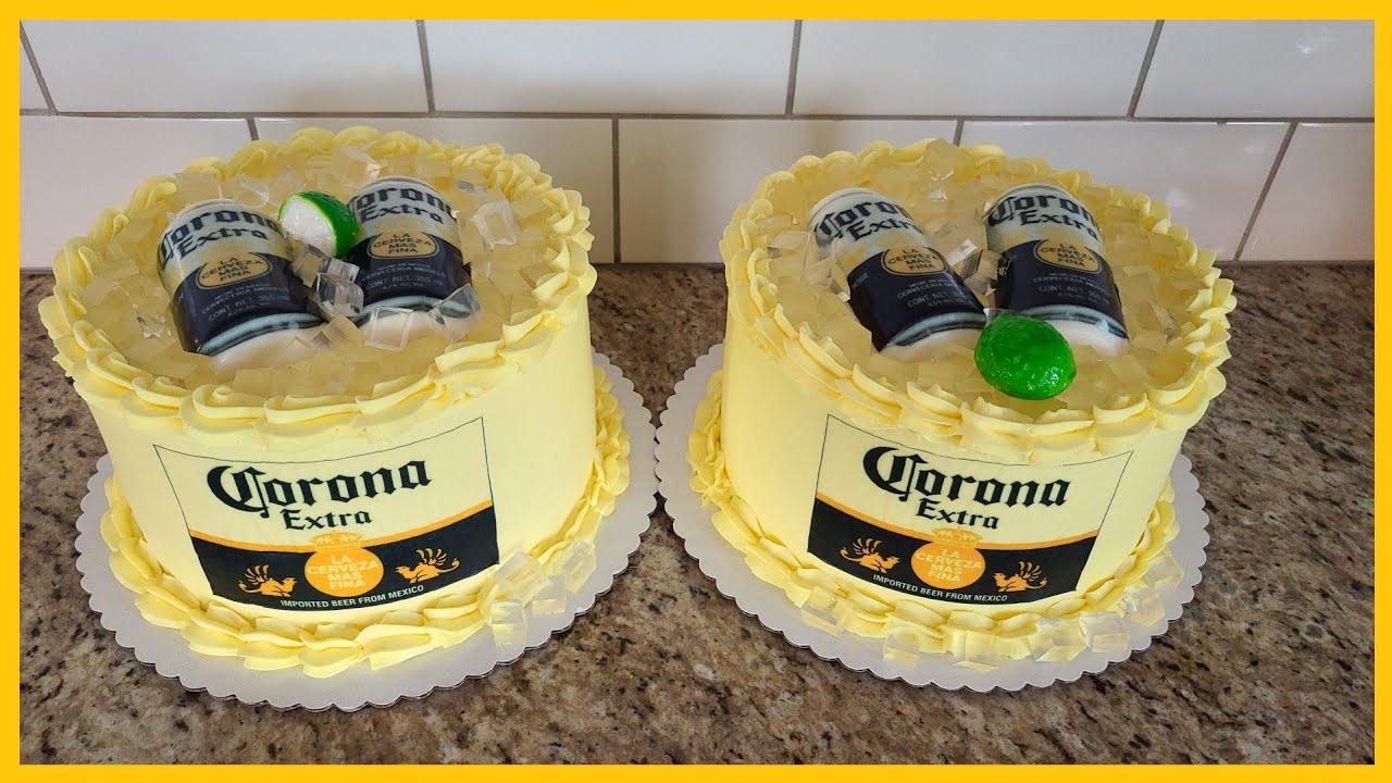 2 Pasteles Tema Cerveza Corona En Chantilly Tres Leches