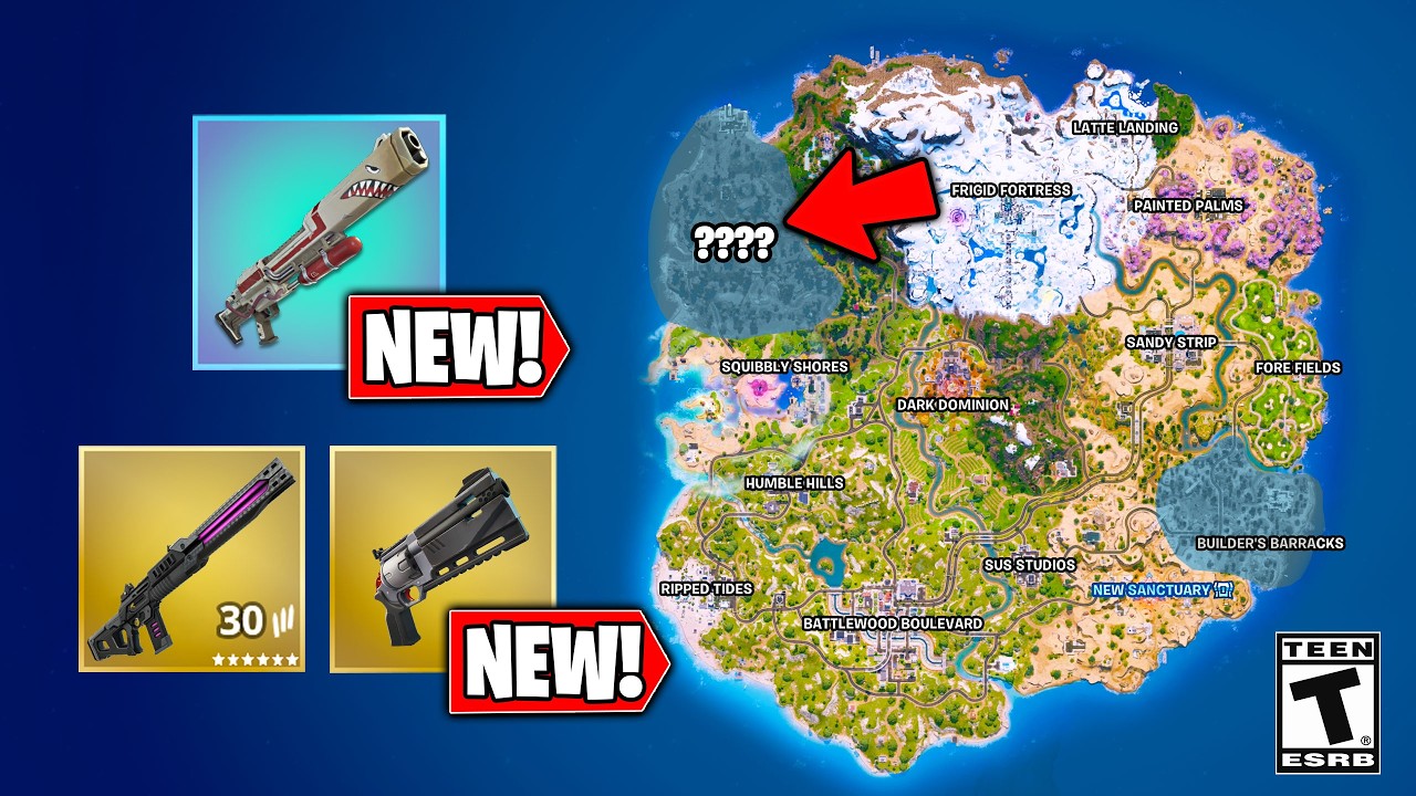 НОВОЕ ОГРОМНОЕ обновление FORTNITE! (Новые локации, бесплатная игра в режиме &laquo;Война миров&raquo;, рейти...