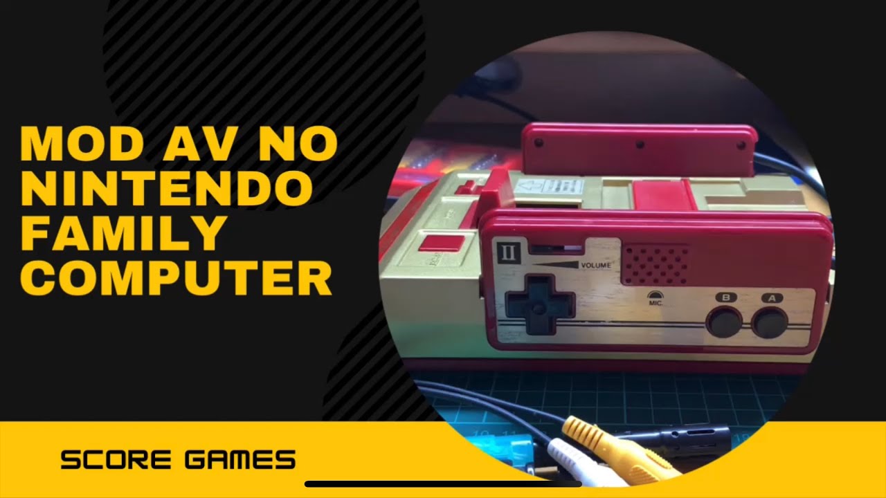 Mod AV no famicom dourado!
