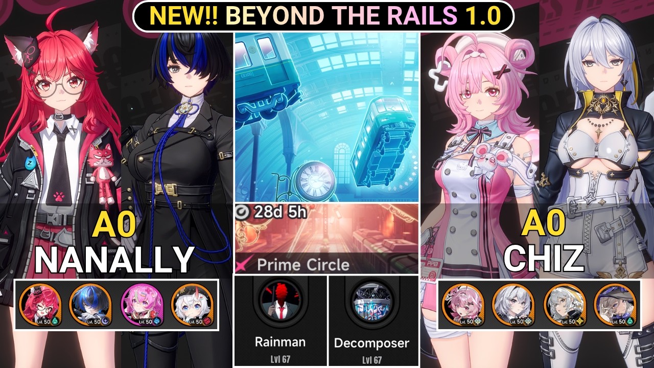 NEW GACHA GAME! F2P WP! A0 Nanally & Chiz VS Stage 1+2 in Prime Circle | Beyond The Rails NTE 1.0