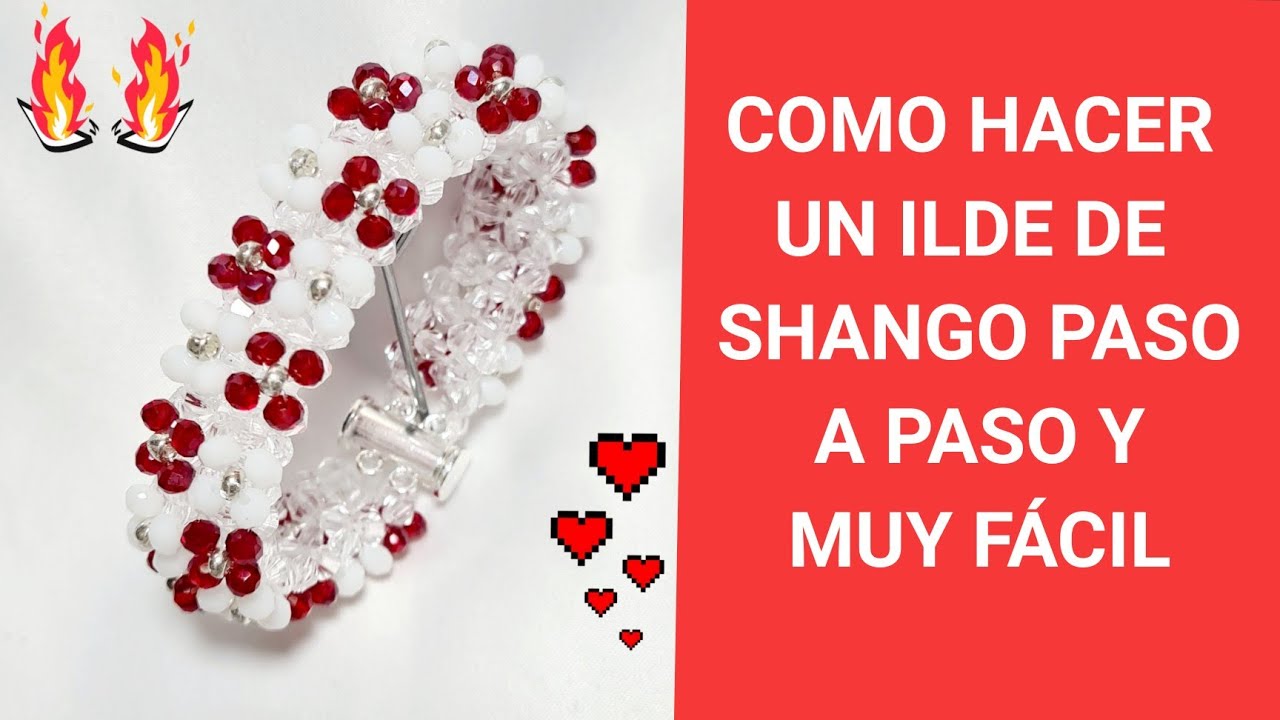 Como hacer un ilde (pulsera) de  SHANGO paso a paso y muy fácil ⚡🌩